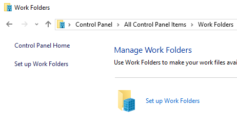 Work Folders encryption in Windows 10