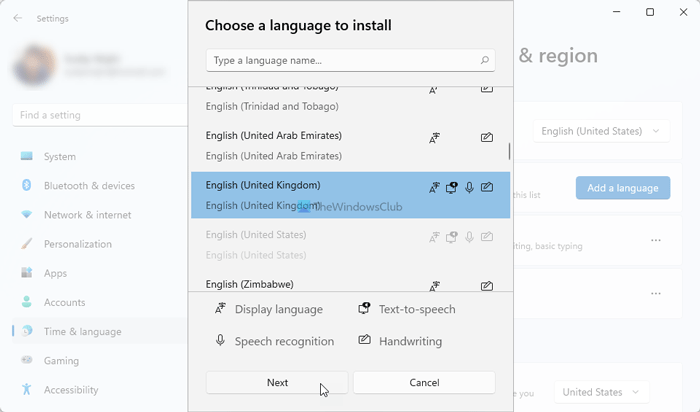 Change language of Cortana on Windows 11