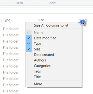 Change desktop icon size and view to Details and List view in Windows