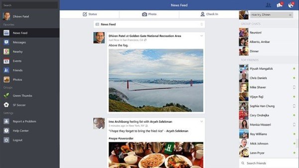 Facebook app for Windows 10