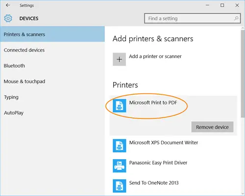 microsoft print to pdf windows 10