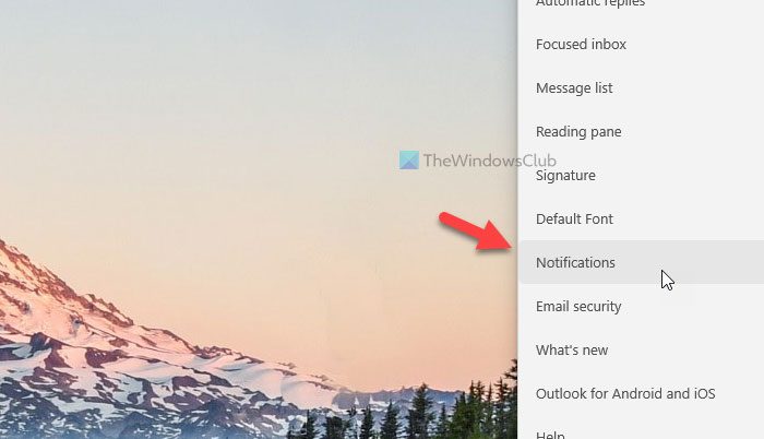 How to turn on or off Email Notifications of Mail app in Windows 11/10
