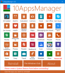 10AppsManager: Uninstall, reinstall preinstalled Microsoft Store apps