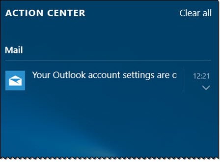 Your Outlook account settings are out of date