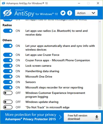 AntiSpy for Windows 10