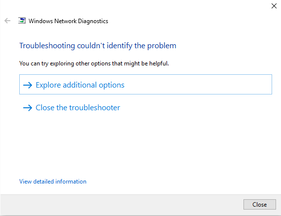 Windows 10 Cannot connect to Internet