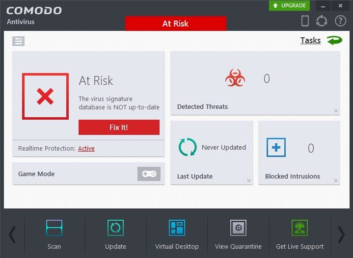 comodo firewall 11 quarantine files missing