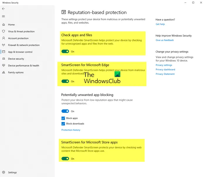 microsoft defender smartscreen turn off