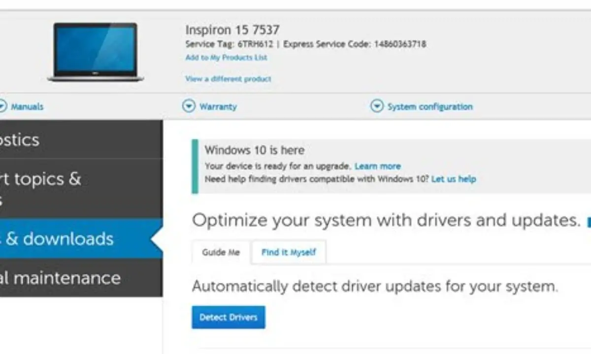 Download Or Update Dell Drivers Using Dell Update Utility