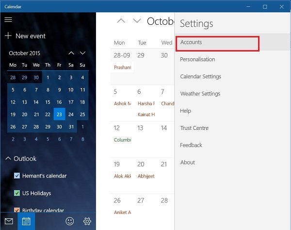 Sync Google Calendar with Windows 10 Mail App