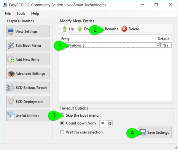 In spite of having successfully upgraded my Windows Rename or modify OS cite inwards Windows Boot Manager