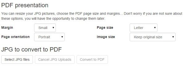 Convert JPG file into PDF