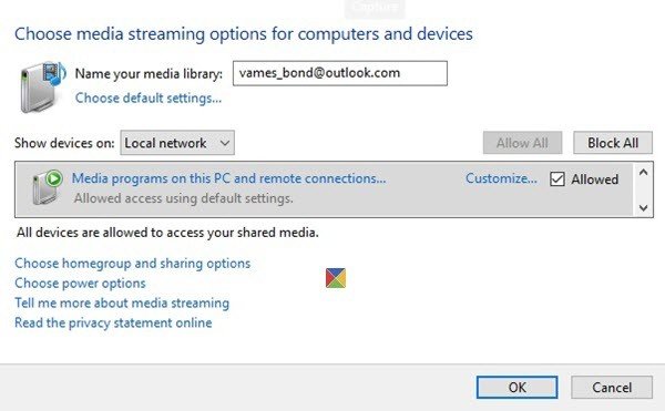 turn Windows 10 computer into a DLNA streaming server