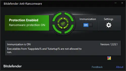 BitDefender Anti-Ransomware