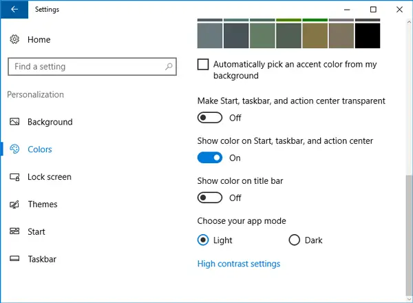 Change Taskbar color without changing title bar color