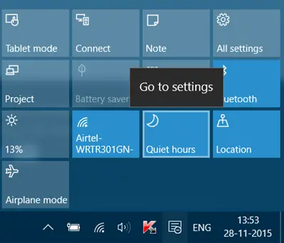 Quiet Hours in Windows 10