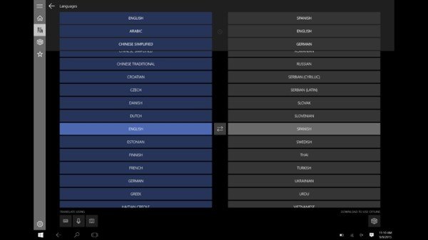 Translator app for Windows 10