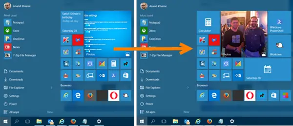 Windows 10 Start Menu display 4 columns