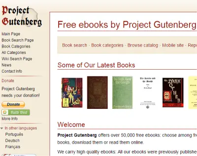 download free eBooks legally project gutenberg