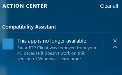 windows 10 this app is no longer available