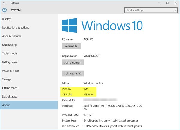 how to check what version of windows is installed