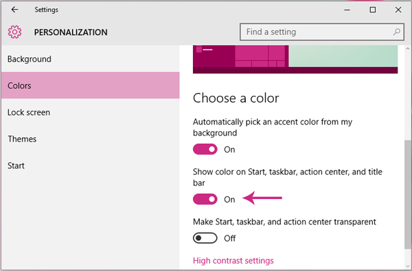 Enable colored Title Bar for inactive windows in Windows 10