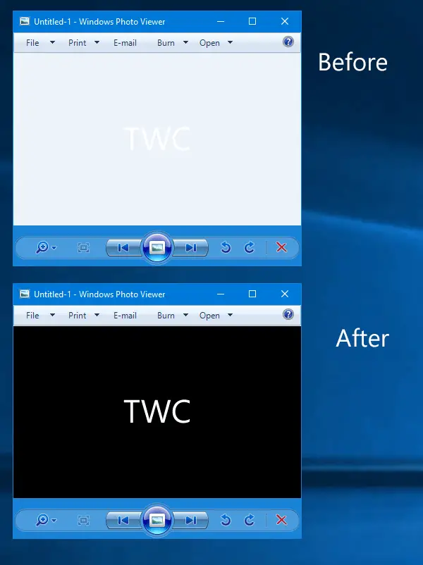 How to Change Background Color of Windows Photo Viewer