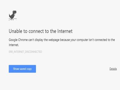offline browsing in google chrome show saved copy button