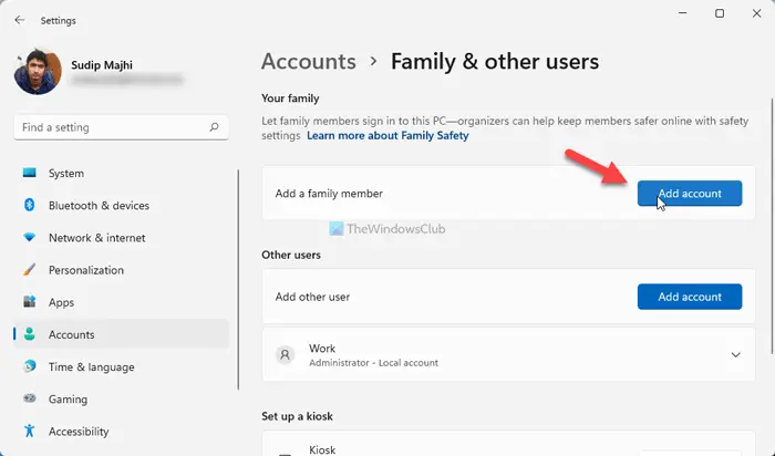 How to set up Family on Windows 11