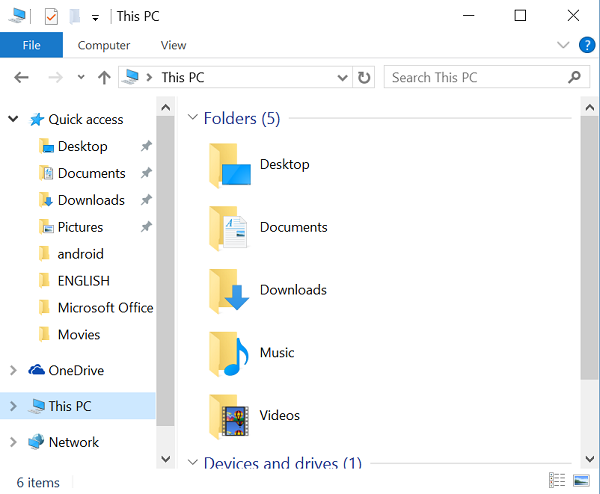 How to remove the User Folders from This PC in Windows 11/10