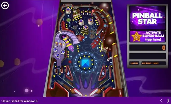 Classic 3D Pinball Star game for Windows 10