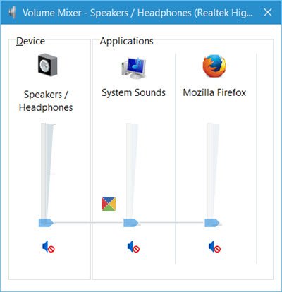 adjust volume for individual programs