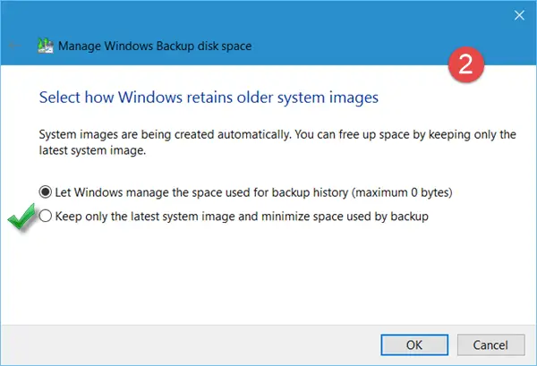 delete previous System Image backups 4