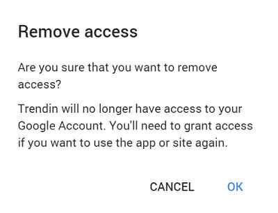 remove access