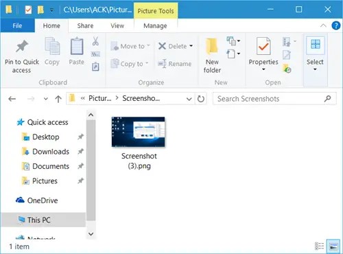 windows 8 screenshot folder