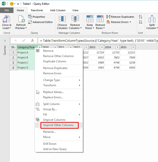 So Entpivotieren Sie Daten In Excel