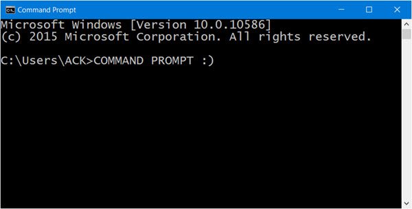 Launch Command Prompt in Windows 10