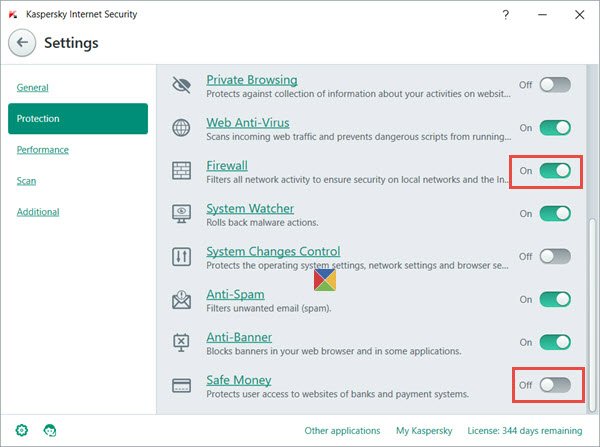 Unpretentious saw Artificial Turn Off Kaspersky Firewall and Safe Money in Windows 11/10