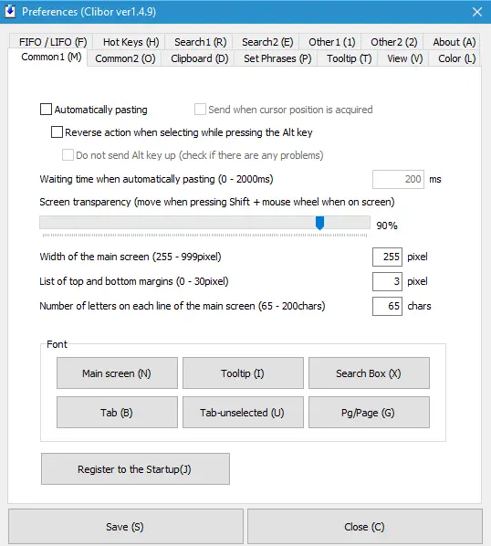 Clibor Clipboard Manager for Windows