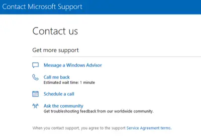 Microsoft Chat Support