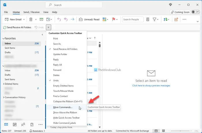 Make Microsoft Outlook read out Emails to you