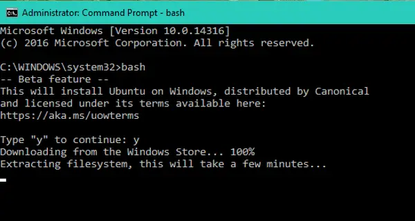 How to run Bash on Windows 10
