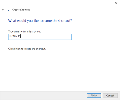 Create desktop shortcut