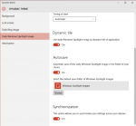 Set Bing and Spotlight images as background or lock screen