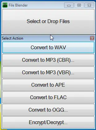 File Blender Conversion Options For MP3 File