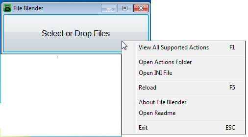 File Blender Right Click Options Menu