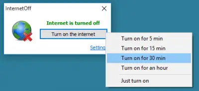 how to turn off internet in windows 10