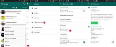 WHATSAPP chat backup