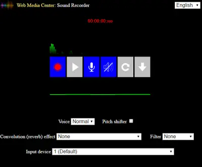 Web Media Center Sound Recorder