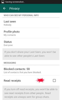 hide read whatsapp